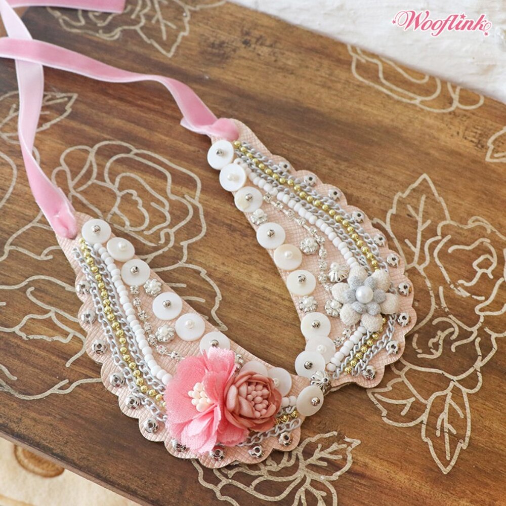 Vintage Flower Girl Necklace by Wooflink - NEW